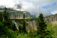 Waterfalls on Cathedral Peak